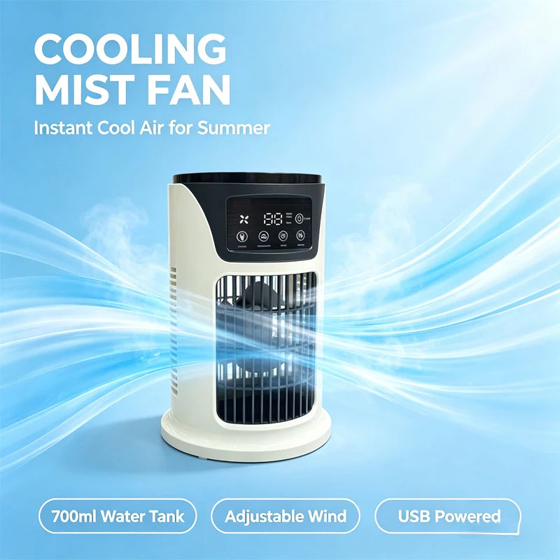 New Portable Mini Air Conditioner Air Cooler Fan Water Cooling Fan Air Conditioning Air Cooler For Office Mobile Air Conditioner