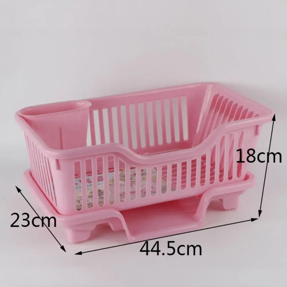Dish Drying Kitchen Utensils Drainer Rack with Drain Board Countertop Dinnerware Plates Bowls Chopsticks Spoons Organizer