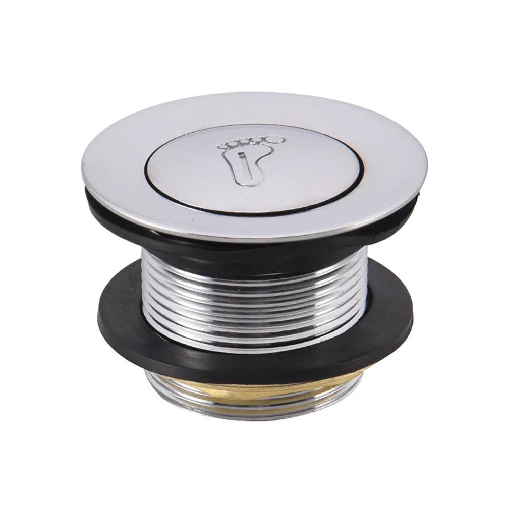 Waste Drain Pop Up Drain Easy To Install Water-tight Seal Alloy+Brass+Plastic Bathroom Bathtub Drain Plug Silver Brand New