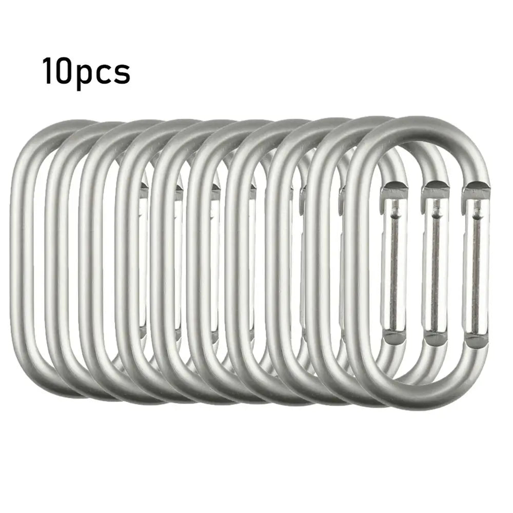 2/5/10pcs Alloy Aluminum Survival Gear Camp Mountaineering Hook Carabiners Carabiner Travel Kit Camping Equipment