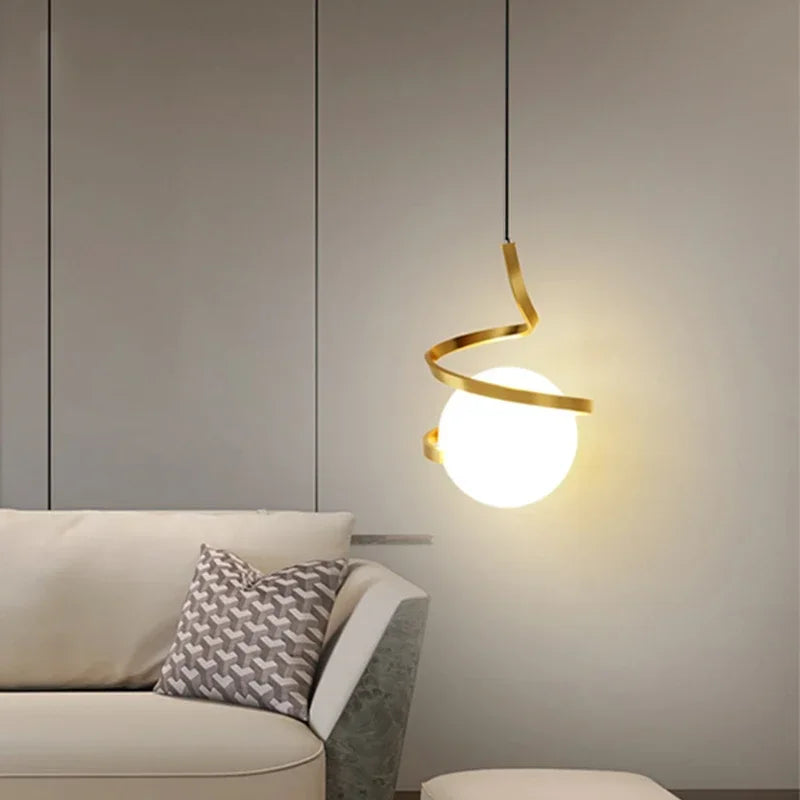 Modern LED Pendant Lights Indoor Lighting Glass Hanging Lamp For Home Dining Tables Bedside Kitchen Living Room Decoration Light