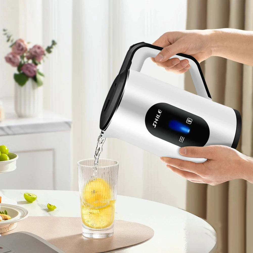 2.2L Stainless Steel Electric Large Tea Kettle 1500W Fast Boil Hot Water Boiler Thermal Water Kettle for Making Tea and Coffee