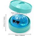 Glitter Shark Dumplings Squishy Toy Soft Slow Resilience Mini Buns Fidget with Steamer Steamed Stuffed Bun Pinch Le