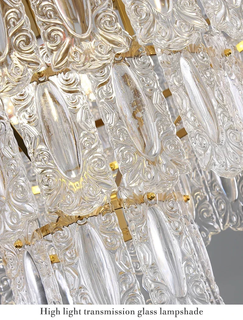 Modern Light Luxury French Living Room Chandelier Romantic  Bedroom Ceiling Lamp Dining Table Decor Hanging Light Lustre Fixture