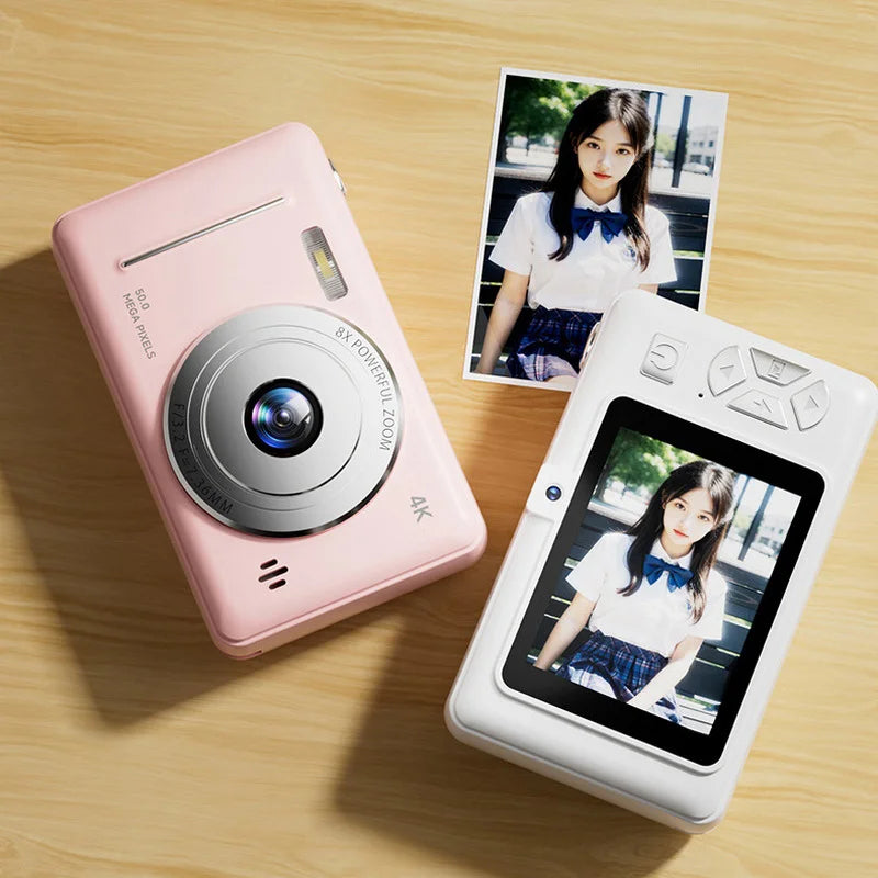Advanced 50MP Dual Camera Kit, 4K Flash, CCD Digital, Vintage Design Entry-Level Camera