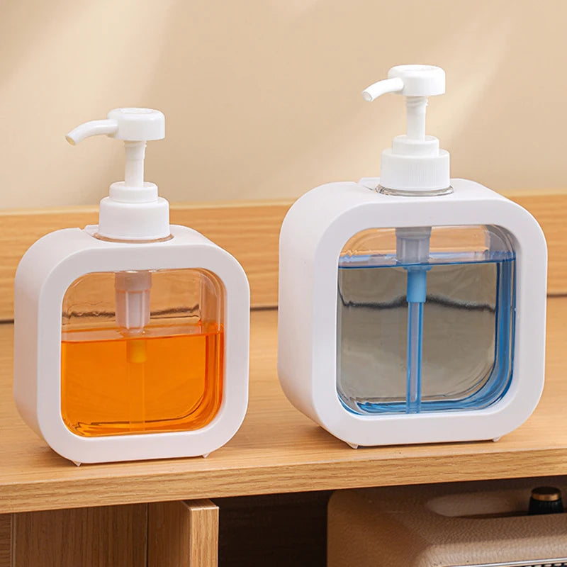 ●300/500ml Bathroom Soap Dispensers Refillable Lotion Shampoo Shower Gel Holder Portable Travel Dispenser Empty Bath Pump Bottle