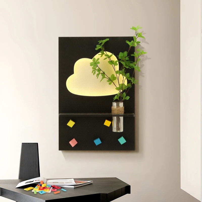 Modern LED Wall Light For Living Room Background Study Interior Home Decoration Art Lustre Vase Mural Lamp Black Sconces Fixture