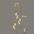 Modern LED Staircase Chandelier Living Room Villa Hall Light Luxury Long Line Spiral Duplex Building Nordic Simple Chandelier