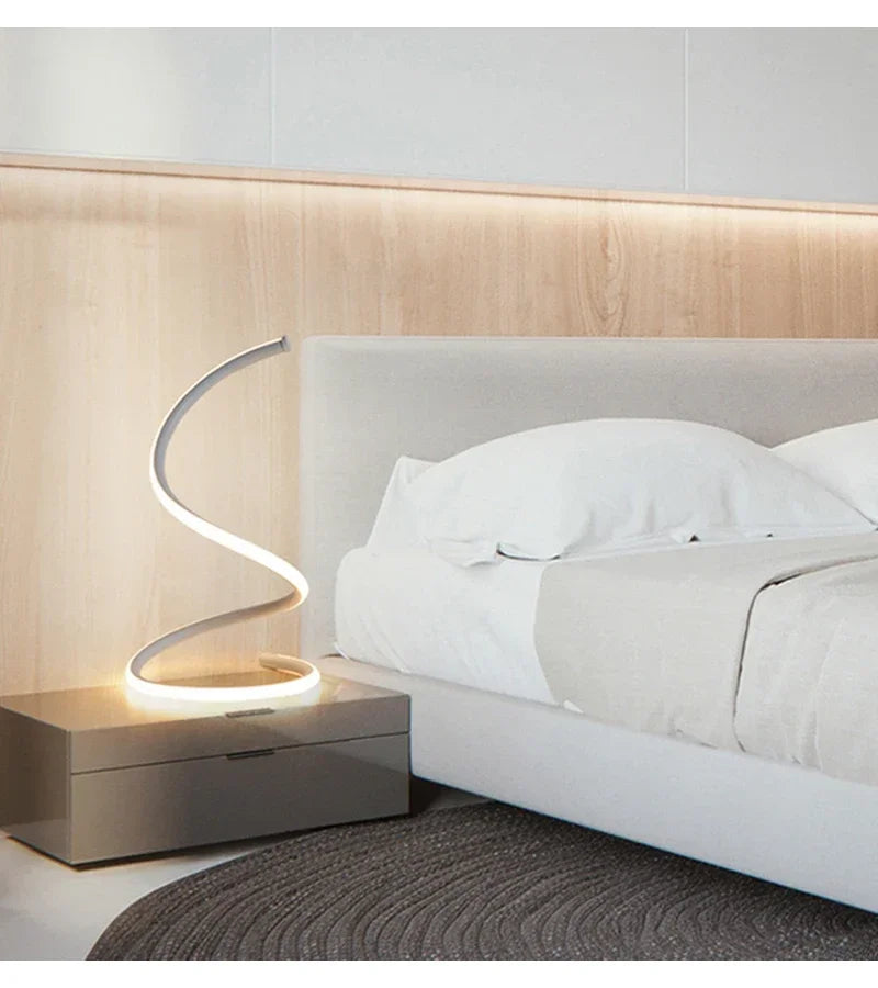 Modern Led Table Lamps Art Acrylic Metal Reading Desk Lamps Bedroom  Bedside  Living Room Study Decorative US/EU Night Lights
