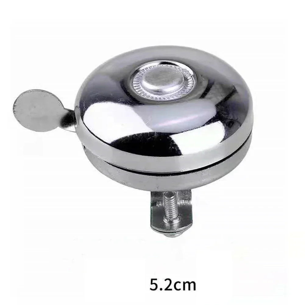 5.2cm Retro Bicycle Bell Nostalgic Cycling Doorbell Silver/Black Folding Road Electric Bikes Iron & Plastic Handlebar Accessory