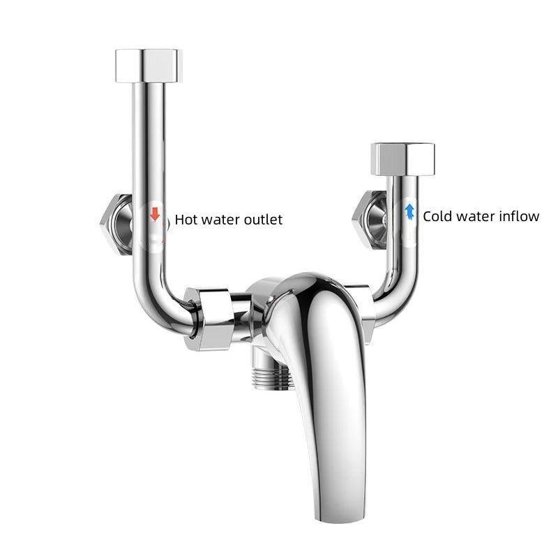 Stainless Steel Water Heater Mixing Valve Open Installation Hot and Cold Shower Switch U-type Valve 304 Mixing Valve