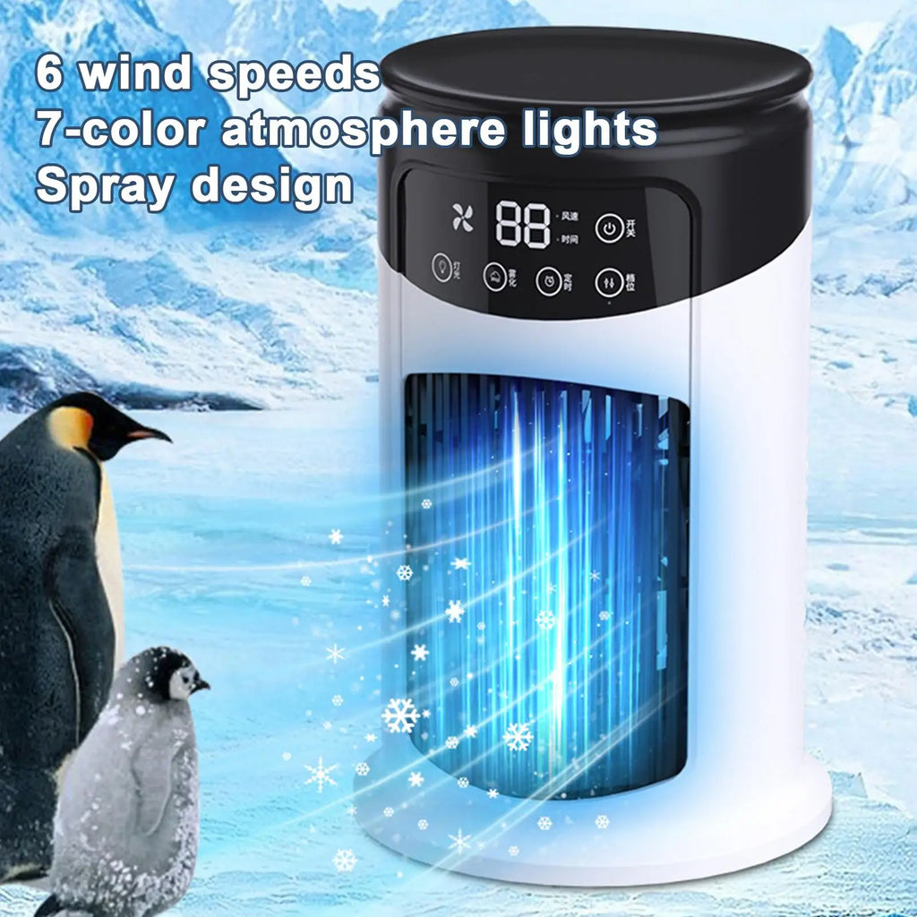 Portable Air Conditioners Evaporative Air Cooler Portable Ac 6 Speeds Adjustable Cooling Fan Quiet Humidifier for Studio Kitchen