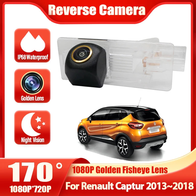 Car Rear View Camera Full HD CCD High quality RCA For Renault Captur 2013 2014 2015 2016 2017 2018 Backup Reverse Camera