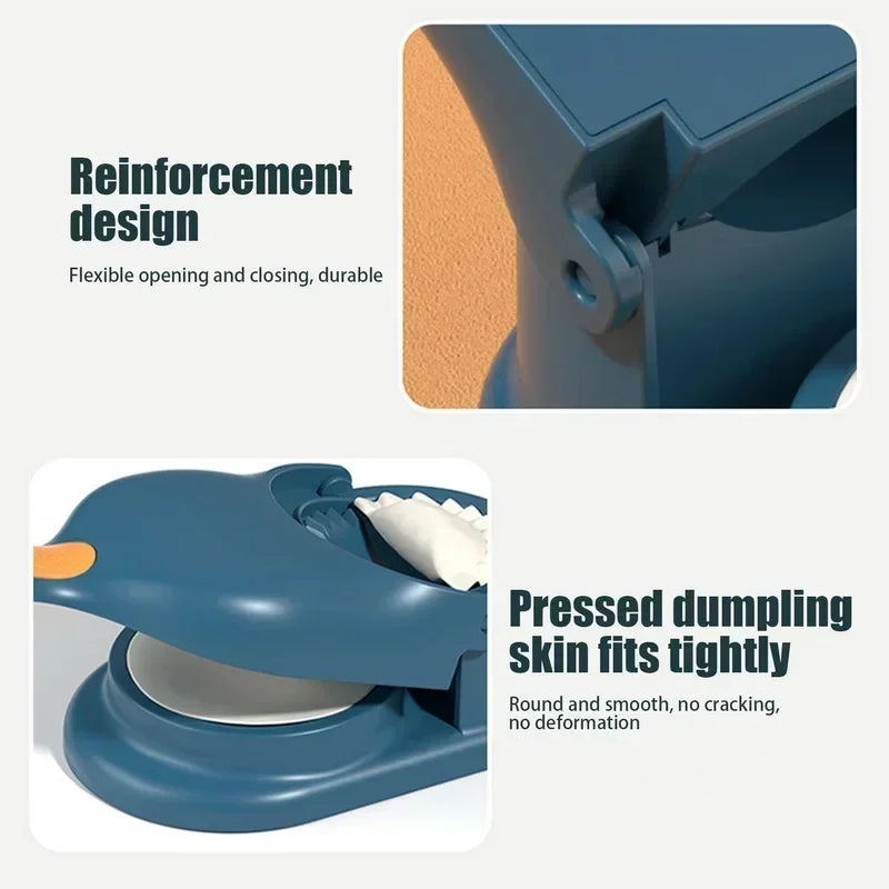 2 in1 Dumpling Maker DIY Kit Wrapper Presser Dough Pressing Ideal for Home Cooking Dough Skin Molder Machine Kitchen Gadgets