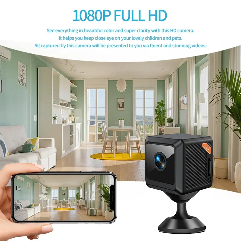 W02 1080P mini security protection home night vision surveillance Outdoor camping WIFI Subminiature smart home camera cctv video