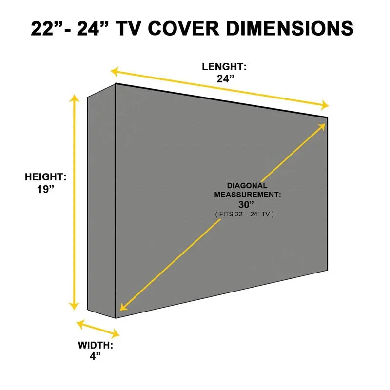 22 Inch to 75 Inch Outdoor TV Cover Screen Dustproof Waterproof Cover Sleeve Cover High Quality Oxford 600D Black Beige TV Box