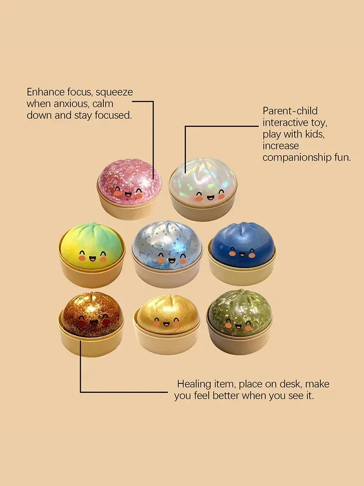 Viral Dumpling Squishy ULTRA RARE Gold Glitter Hidden Edition Dumpling Squishies Squishy Dumpling Slow Rise Stress Relief Soft.