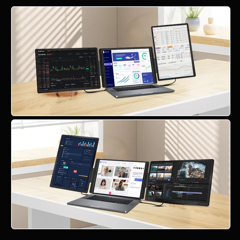 Portable  16 Inch Detachable Screen  Extender Horizontal & Vertical Laptop Screen Extender for Windows