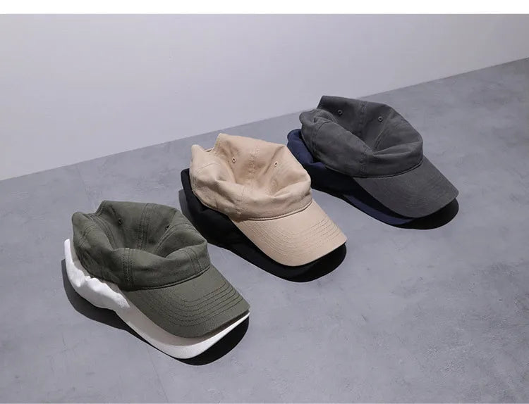 Unisex Cotton Trucker Hat Solid Soft Breathable Sun Hats Men Solid Baseball Cap Sports Hat Snapback Hat Golf