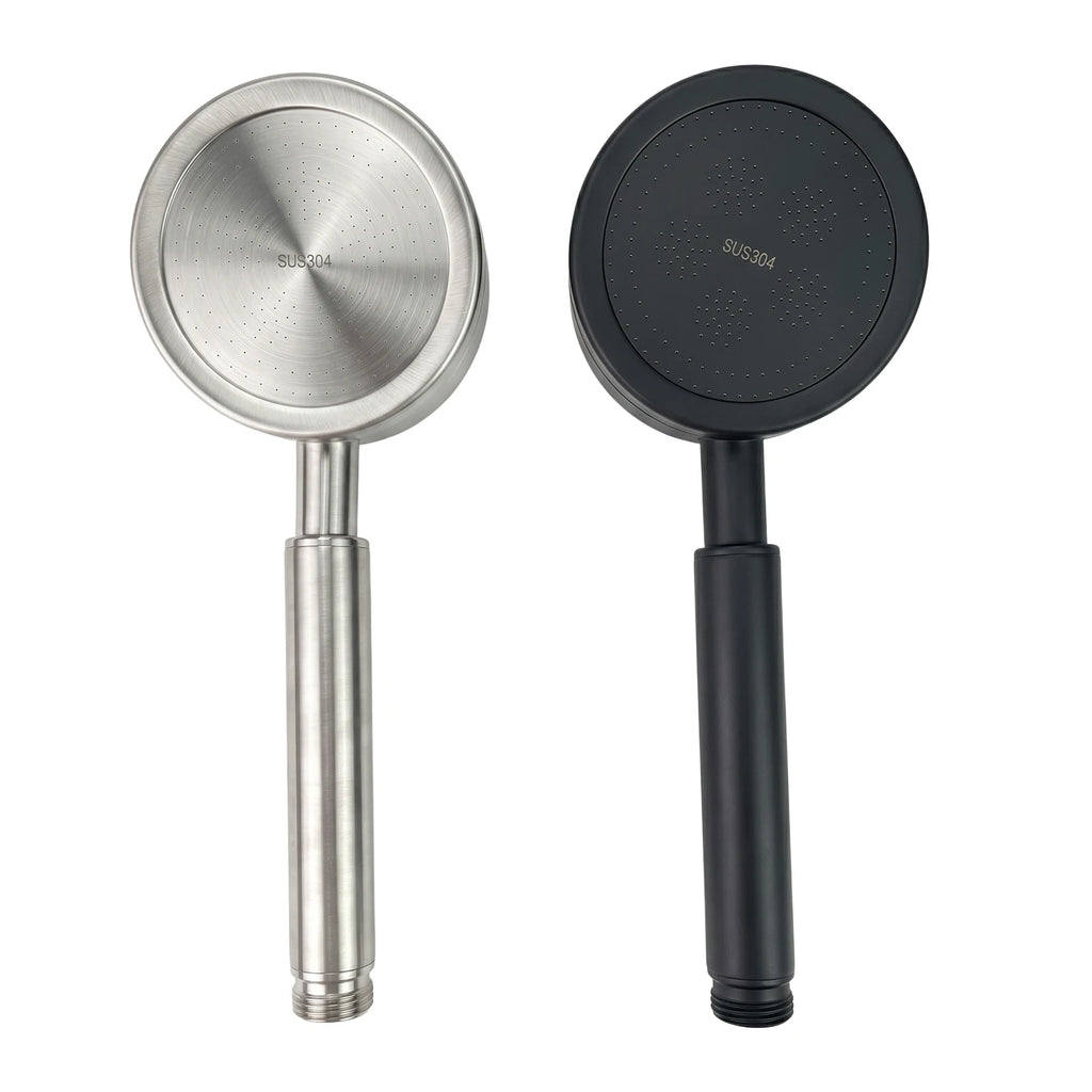 304 Stainless Steel Handheld Shower Head – High Pressure Spray, Universal 1/2” Connector, Bathroom Sprayer for Home Use