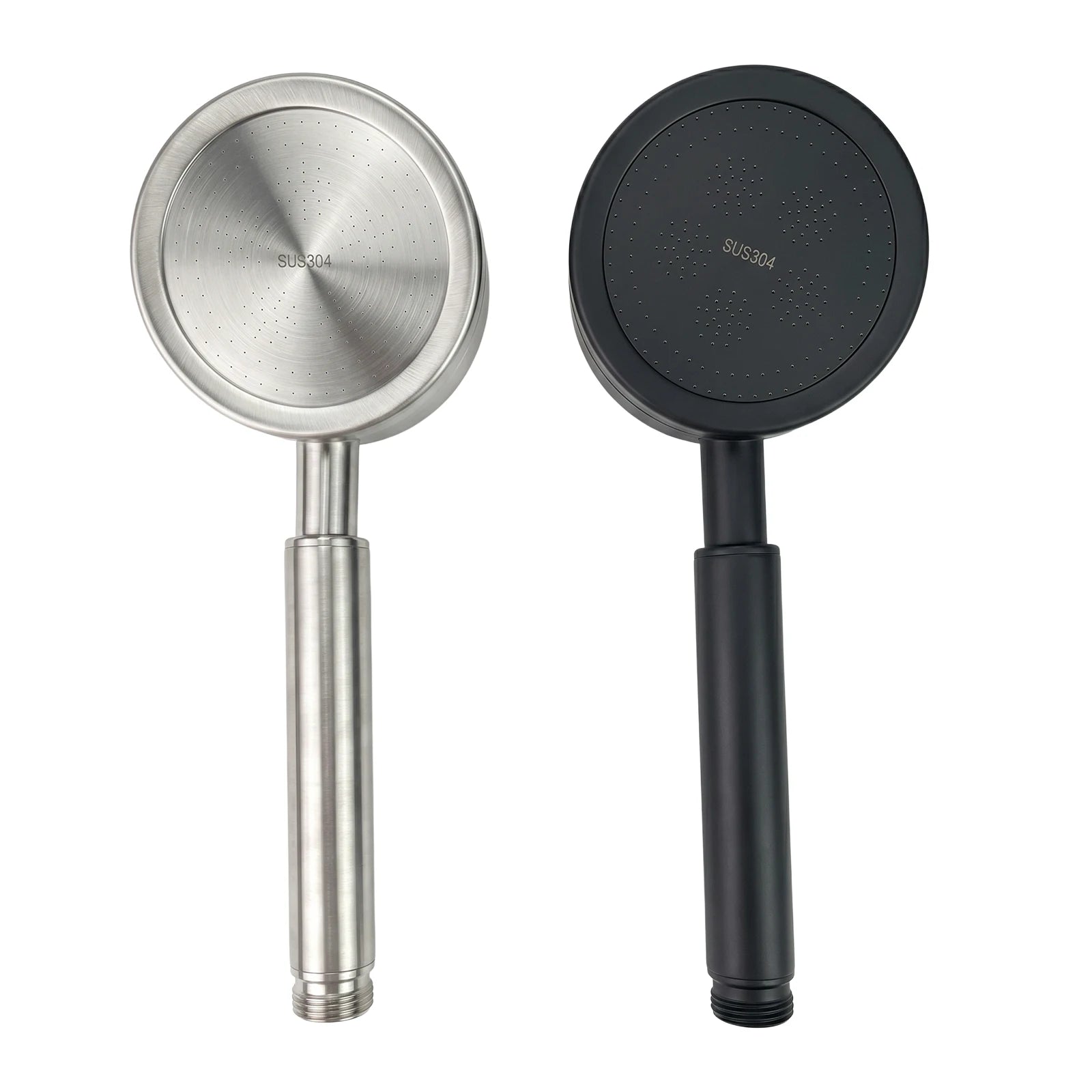 304 Stainless Steel Handheld Shower Head – High Pressure Spray, Universal 1/2” Connector, Bathroom Sprayer for Home Use