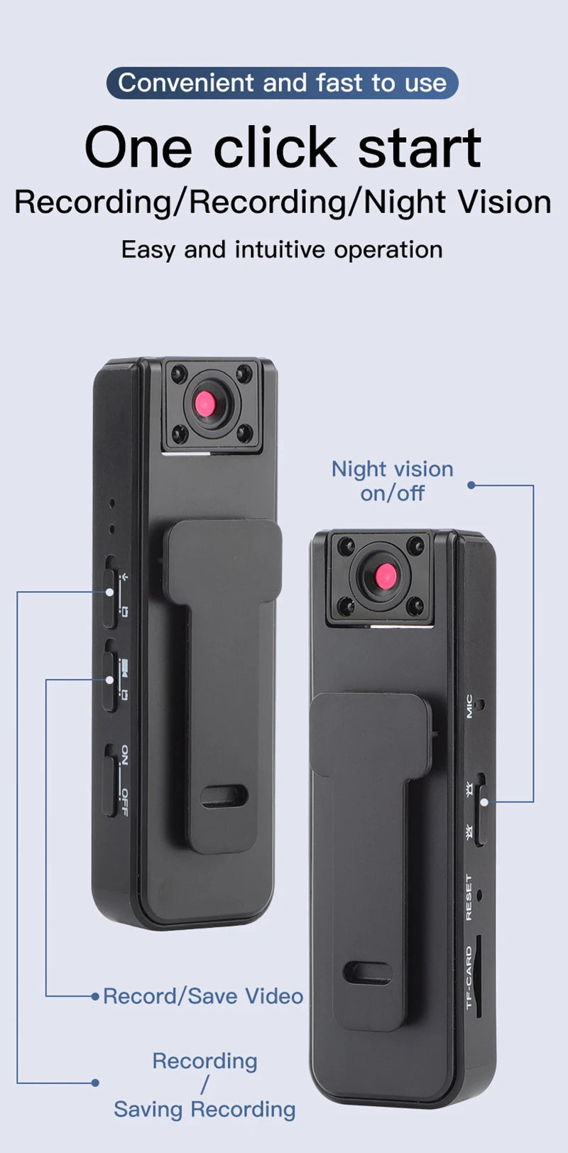 Mini Camera Night Vision HD 1080P Wireless Network Camera Digital Handheld Camera Outdoor Sports Camera Video Camcorder