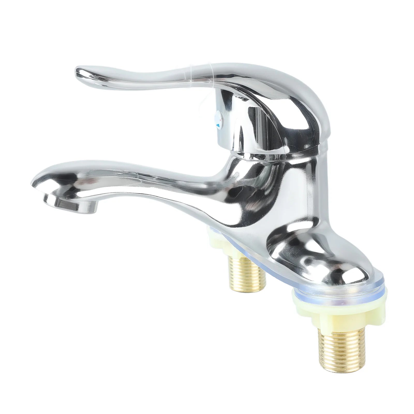 2 Hole Bathroom Sink Faucet Bathroom Sink Faucet Zinc Alloy 2 Hole Single Handle Hot and Cold Water Mixer Tap for Home Hotel