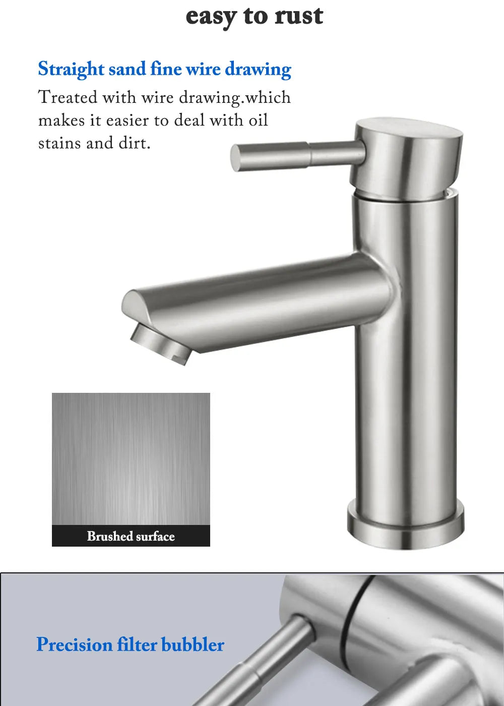 Bathroom Faucets Hot and Cold Mixer Faucets Vanity Bathroom Kitchen Deck Mounted Bathroom Sink Faucets（hose not include）