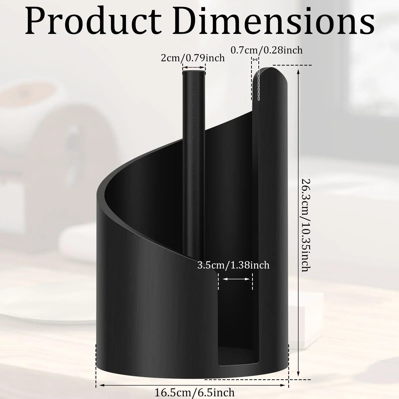 New Paper Towel Holder Wooden Kitchen Spiral Roll Paper Holder Anti-Skid Tissue Vertical Stand Countertop Bathroom Decoration