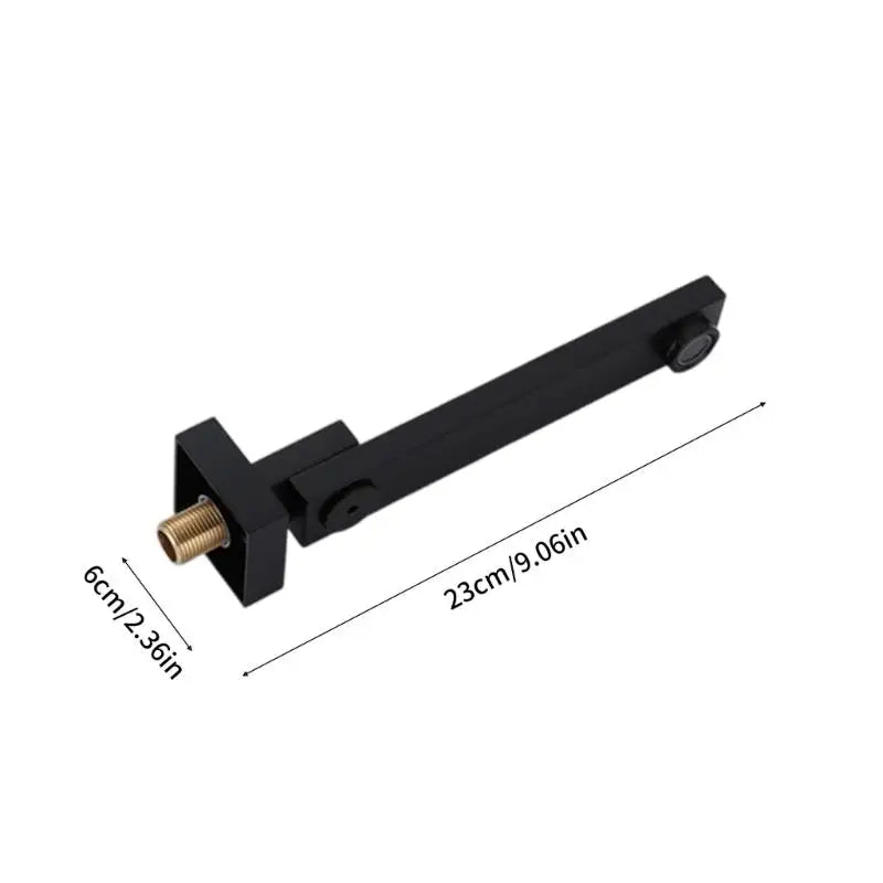 652F Practical Sturdy Stainless Steel Shower Faucet 180 Adjustable Rotation Wall Mounted Bathroom Spouts Set Daily Use