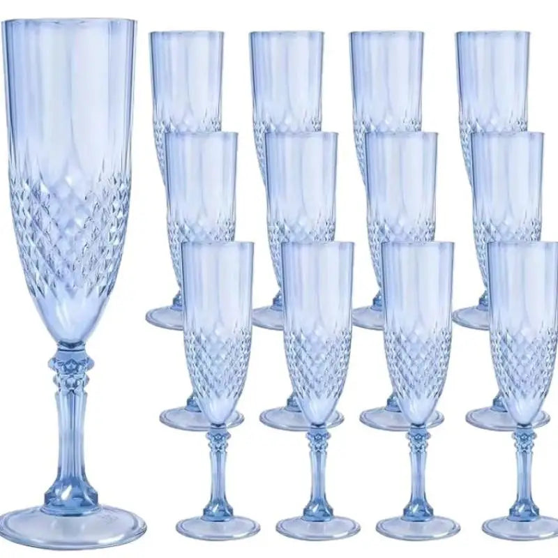 1 Pcs Champagne Goblet High Legged Wine Glasses Cocktail Red Wine Brandy Glasses Drinkware Party Bar Wedding Gift Transparent