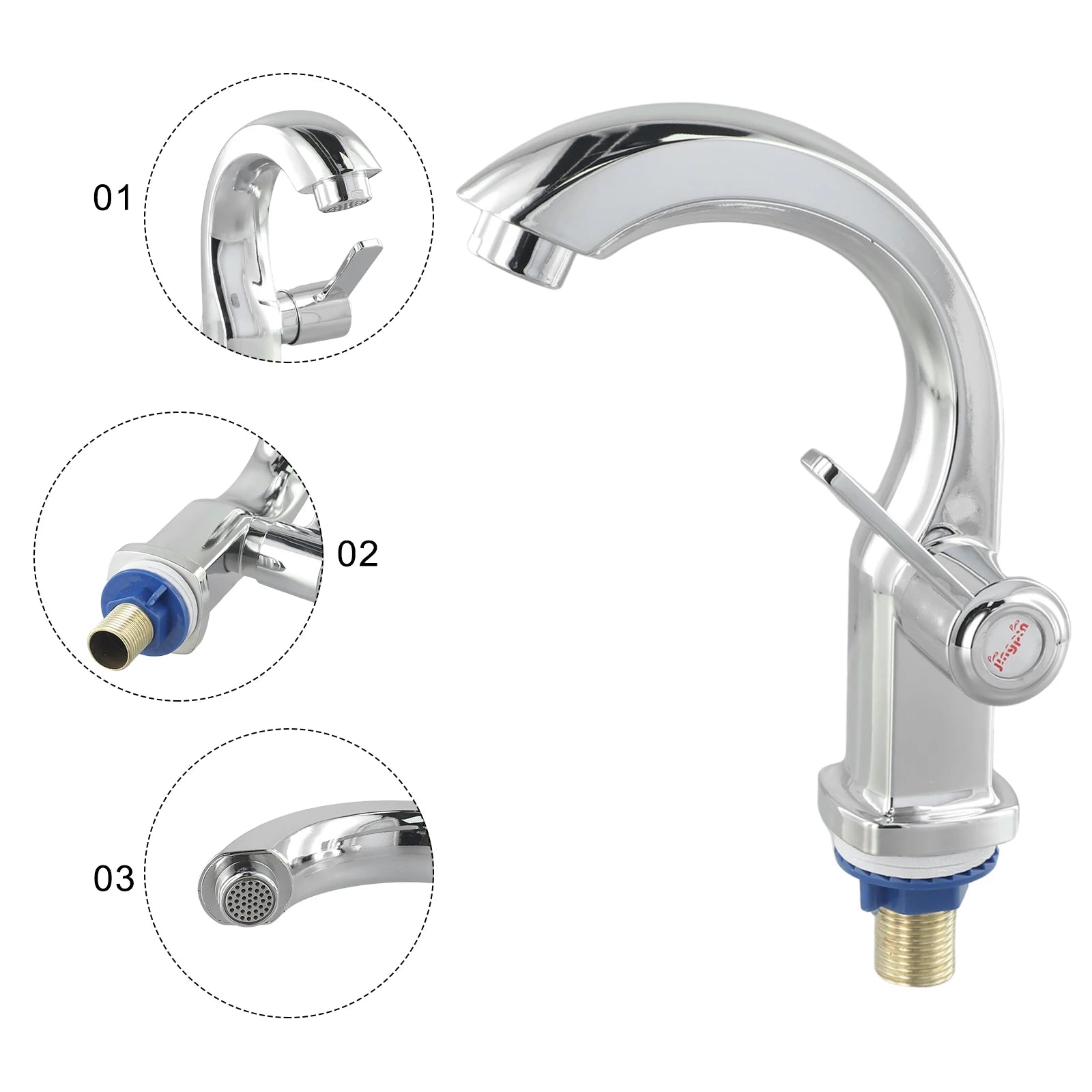 Bathroom Basin Faucet ABS Water Purifier Single Lever Hole Tap Single Cold Bathroom Kitchen Deck Mounted Bathroom Sink Faucet