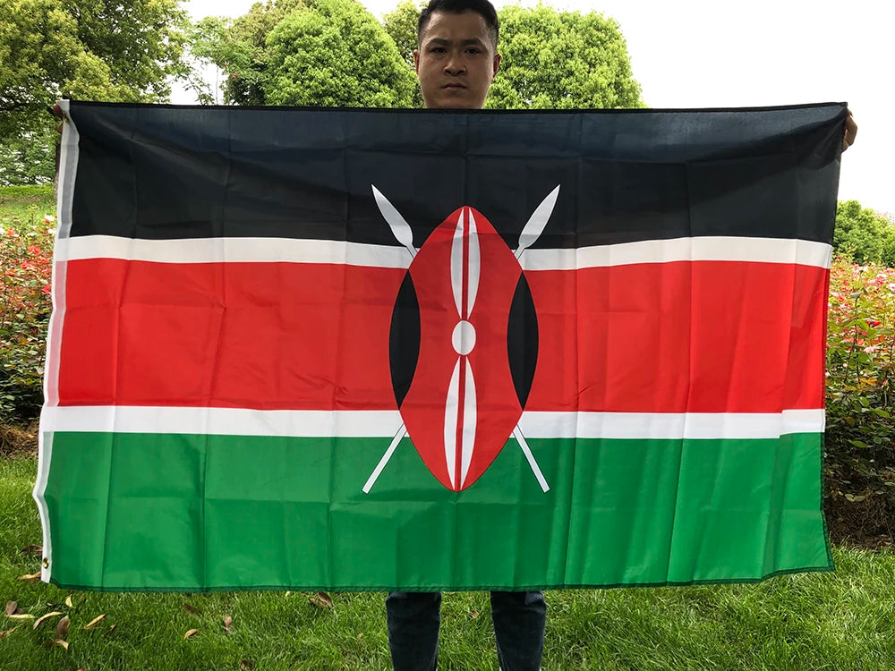 SKY FLAG Kenya Flag 90x150cm High Quality Polyester Standard Hanging Ken Ke Kenya Flag For Decoration