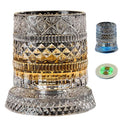 Luminous Rotating Whiskey Glass Elegant Whiskeys Cup Crystal Glass Drinkware for Parties for Cocktail Party Drinking Glass