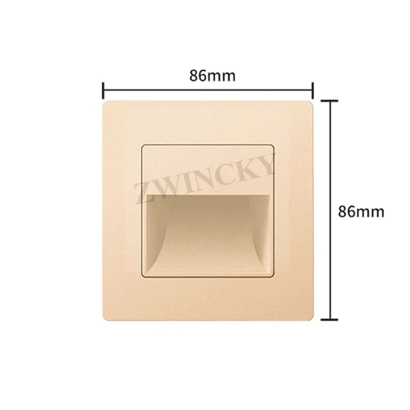 LED Wall Light Switch Control Recessed Stair Light AC180-220V Step Light Corridor Lighting Indoor Wall Light