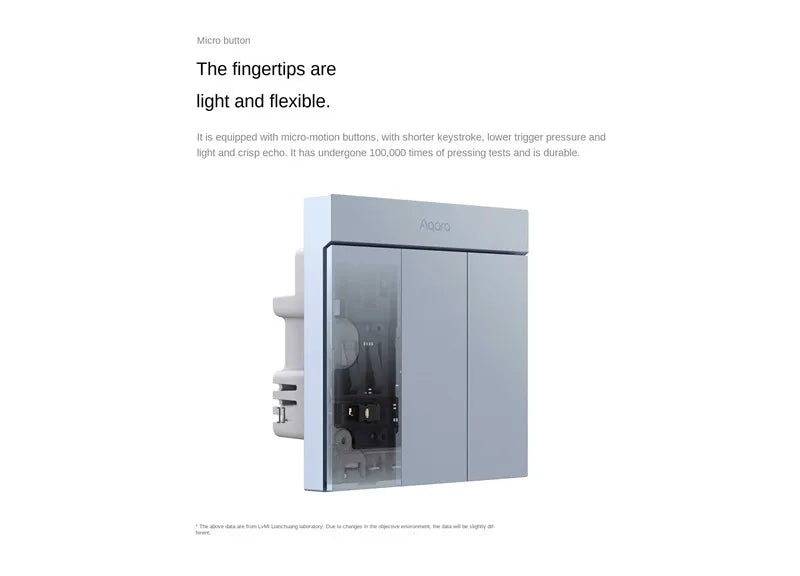 Aqara Smart Wall Switch H1M With Neutral Line Wireless Key Light Switch Zigbee Multiple Control Modes Smart Wall Light Switch