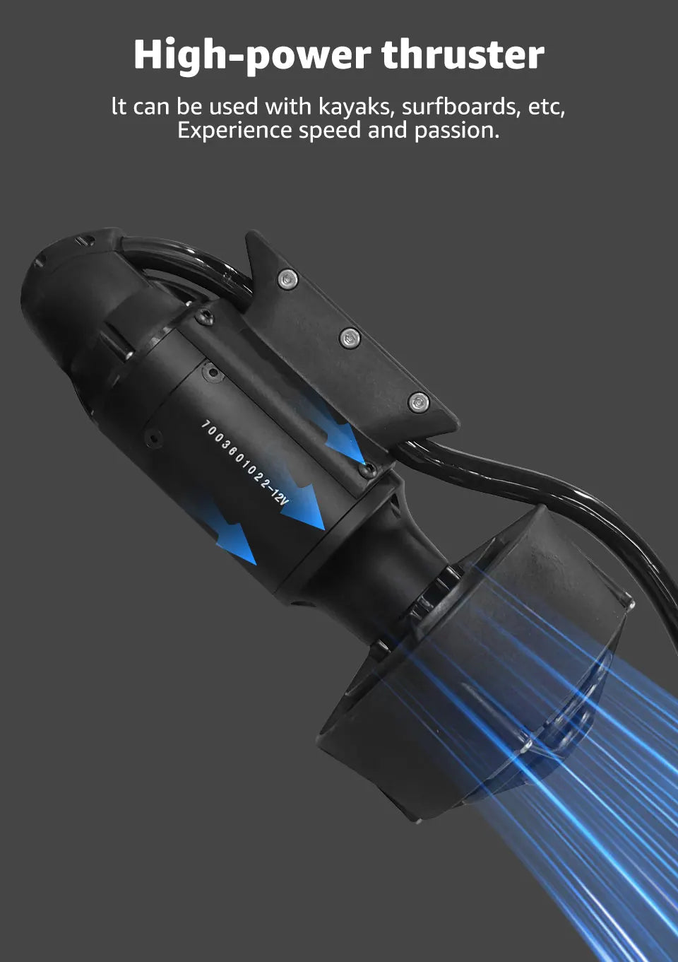 380W 600W Electric Fin Stand Up Paddle Board Push Motor Electric Power Fin SUP Surf Kayak POWER FIN Underwater motor