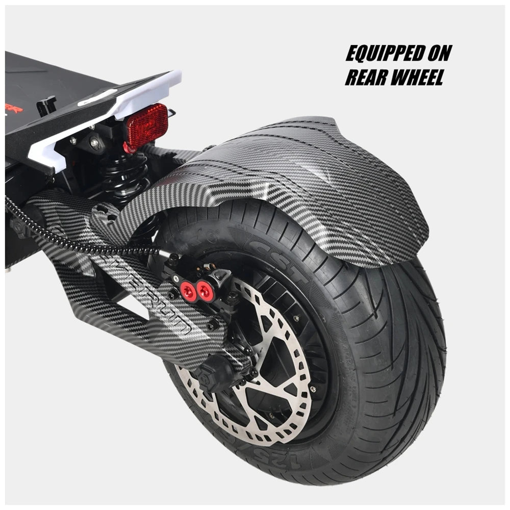 TEVERUN Carbon-Fiber-Pattern 13-Inch Fender for FIGHTER SUPREME 7260R Electric Scooter Mudguard Front And Rear Wheel Cover
