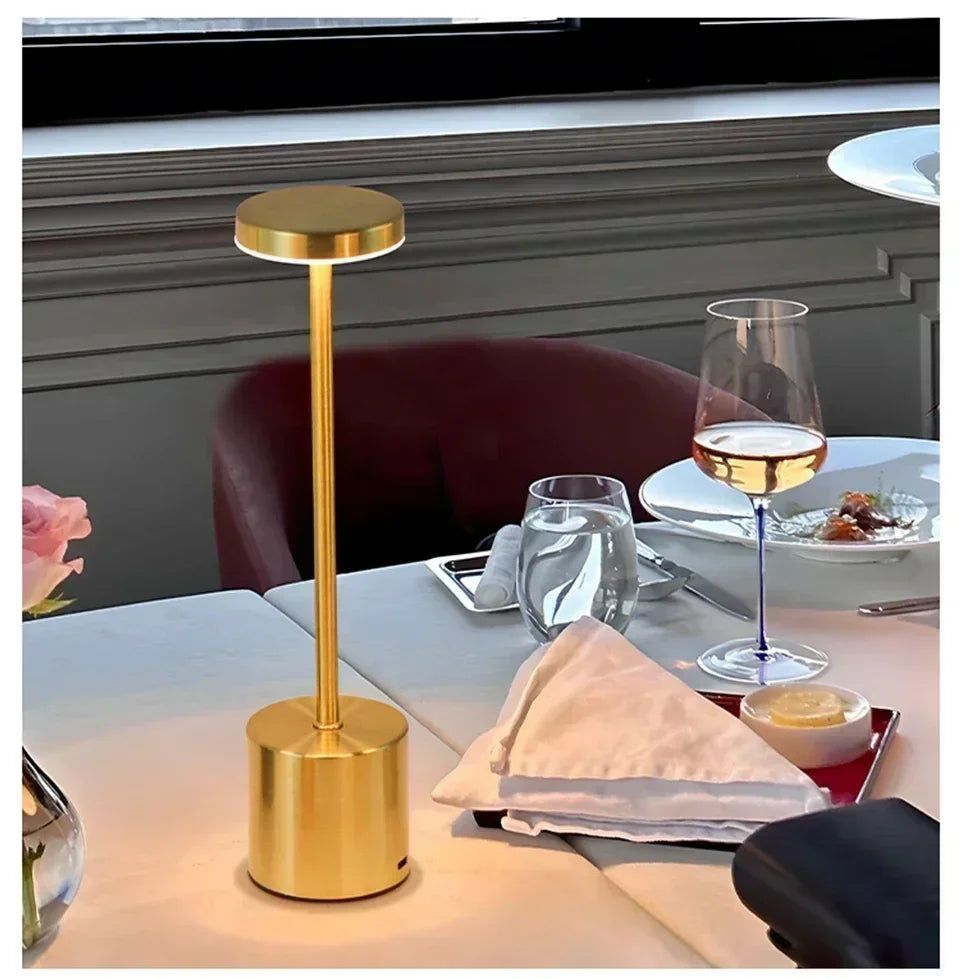 Modern touch adjustable table lamp, metal portable ambient light, suitable for decorating bedroom tables in various living rooms