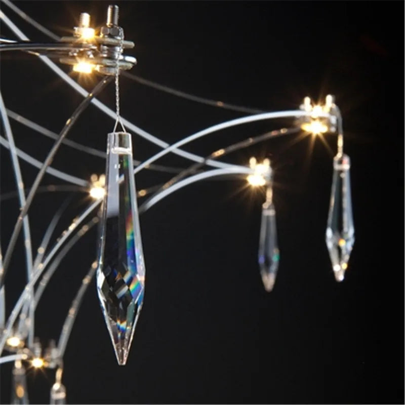 Luxury Chandelier LED Crystal Chandelier Restaurant Modern Light Romantic Living Room Villa Full of Stars Decorative Lighting