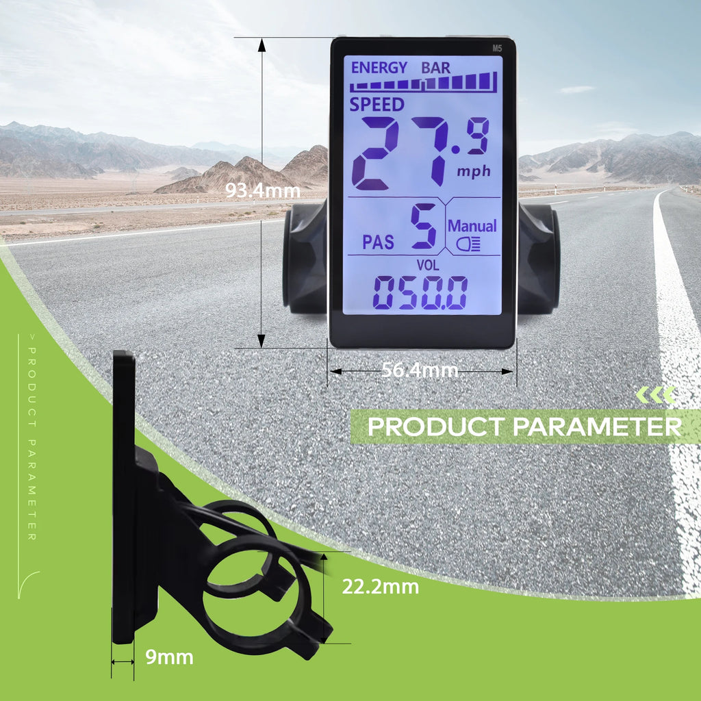 M5 Display 24V-60V Electric LCD Display LCD Display for Electric Bike Scooter Waterproof LCD Panel Screen Ebike Computer