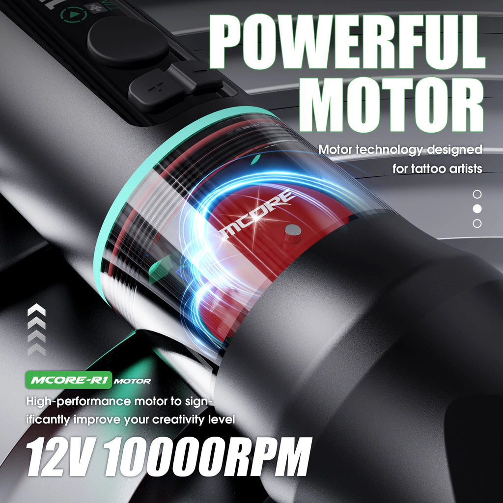 Dragonhawk X20 Pro Wireless Tattoo Pen HD Color Screen Replaceable 2000mAh Battery 3.5mm Stroke For Lining Shading Coloring