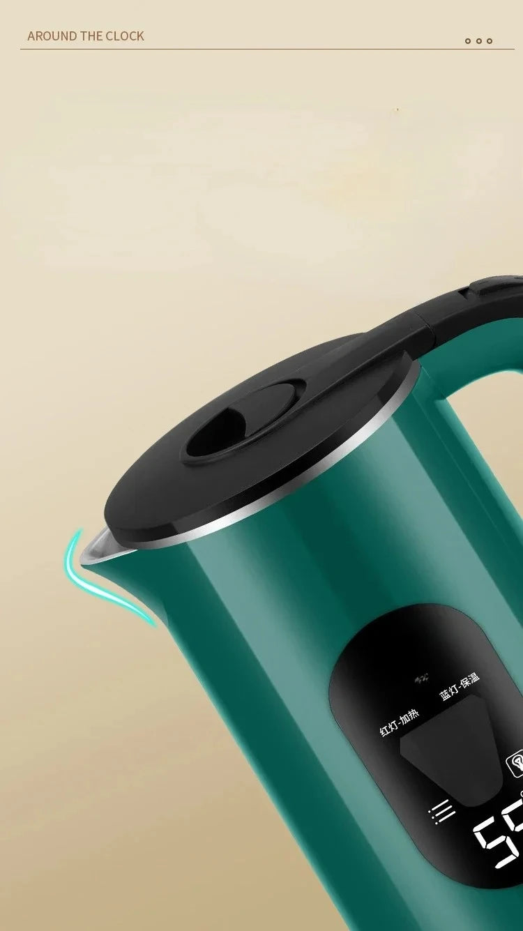 Half spherical electric kettle with integrated insulation, large capacity for household use, featuring automatic power-off .