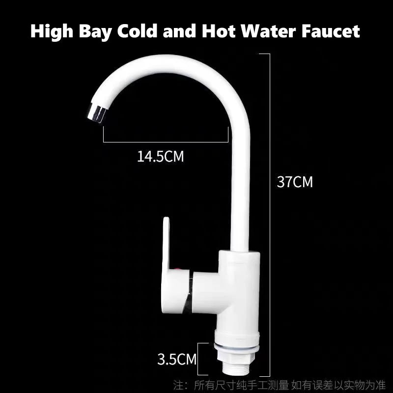 Modern Basin Sink Faucet Deck Mounted Bathroom Faucet Kitchen Faucets 1/2 '' Single Lever Handle Plastic Hot And Cold Mixer Tap