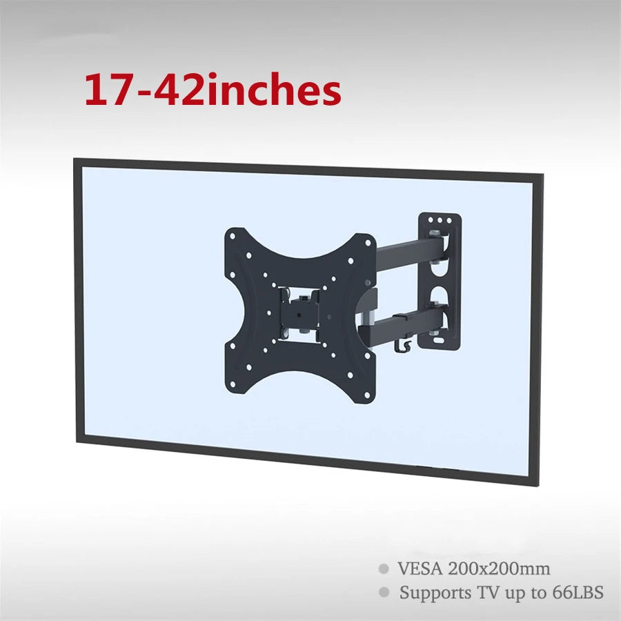 TV Monitor TV Mounts LCD LED Monitor Wall Mount Bracket Adjustable TV Screen Holder TV Frame Support For 17-42 Inches TV