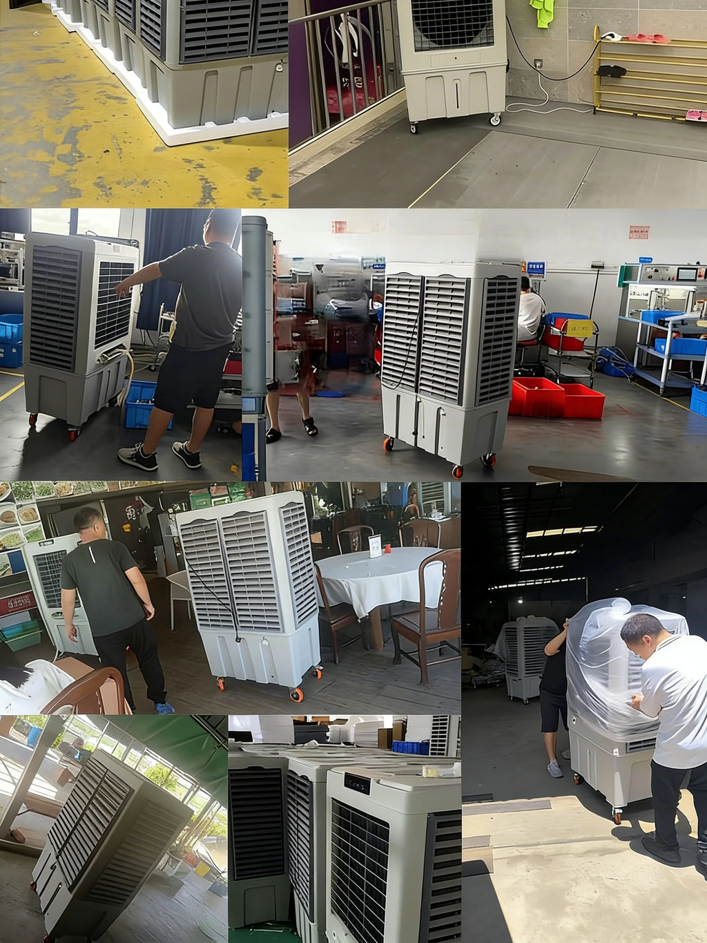 Air Cooler Evaporator, Industrial Fan, Portable Air Conditioning Unit, High Efficiency Cooling System, Energy Saving Ventilator