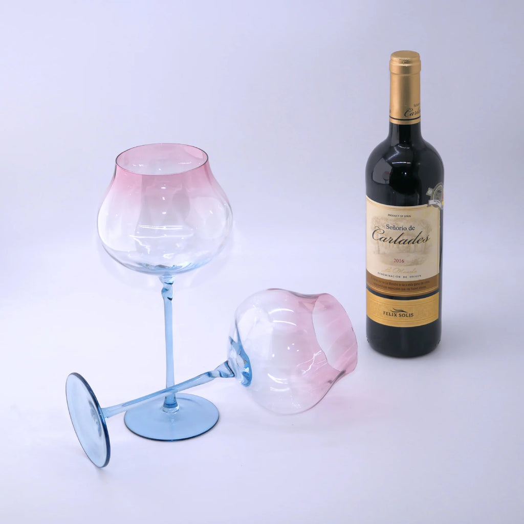 750ml Set of 2 pieces  Large Capacity Gradient Red Wine Glasses Burgundy Bordeaux Wine Glasses High-end Crystal Glass Barware ﻿