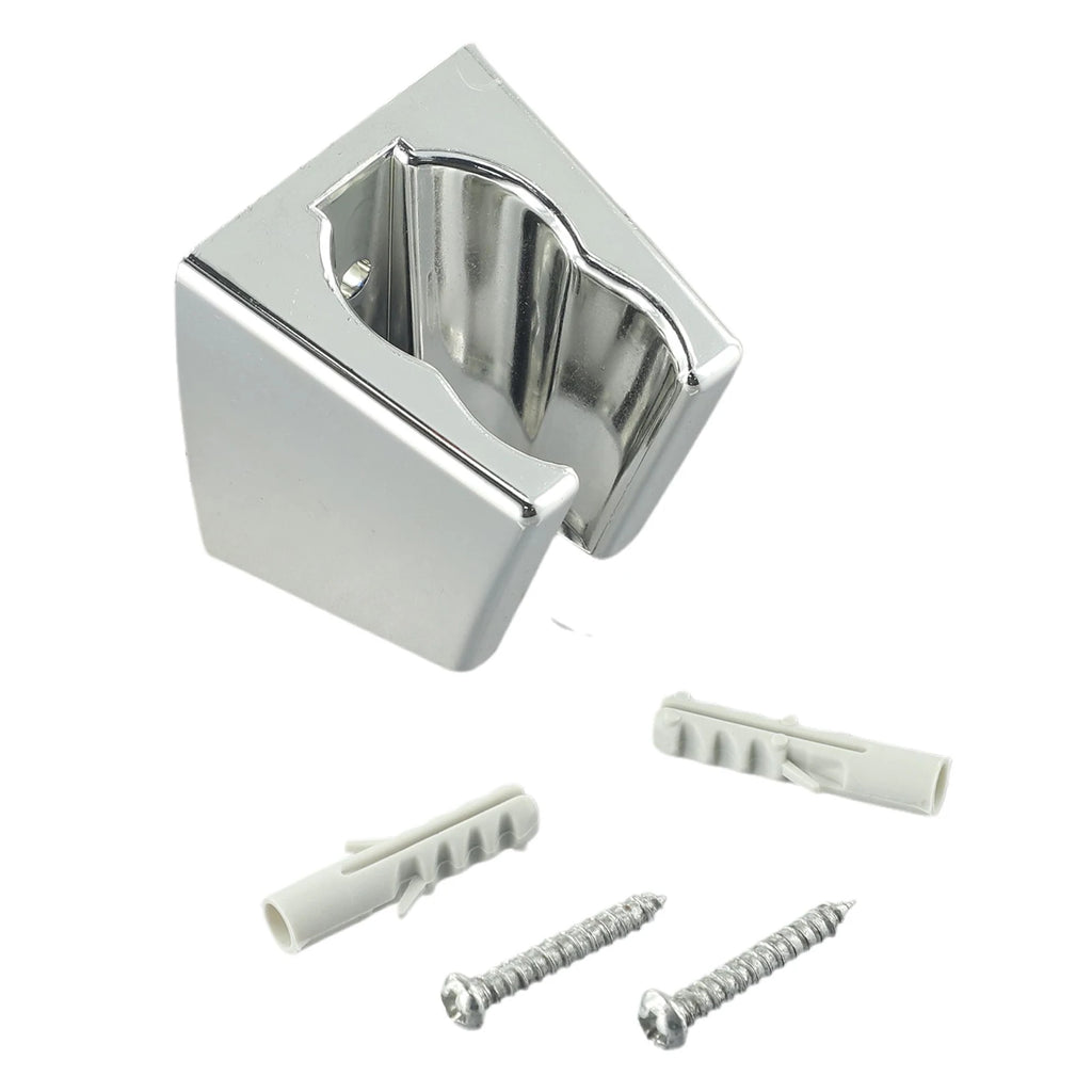 Adjustable Bathroom Shower Handset Holder Head Chrome Wall Mount Shower Mounting Brackets Silver Bathroom Accessories
