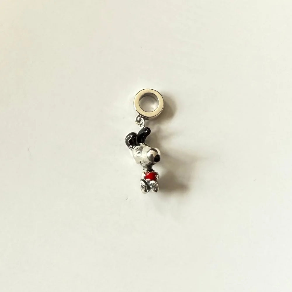 Cartoon 925Silver Balloon Dog, Red House, Watermelon Dog Male and Female Pendant,Fit Bracelet DIY Jewelry for Girls and Children