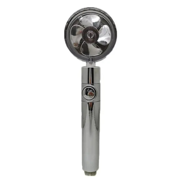 New Propeller Driven Shower Head Cotton Filter Turbocharged High Pressure Handheld Shower Nozzle